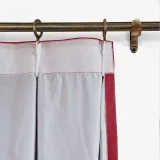 CUSTOM Kante Burgundy Polyester Cotton Drapery With Lining Curtains