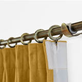 Polyester Cotton Drapery With Blackout Lining Pinch Pleat Curtain Kantee