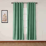 CUSTOM Olive Mint Luxury Textured Faux Linen Curtain