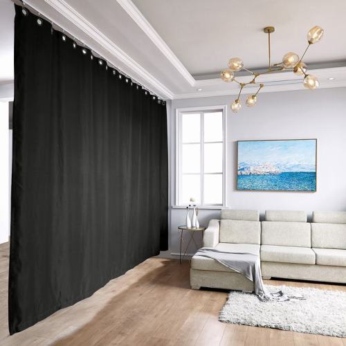 Ceiling Track Room Divider Curtain Kit Blackout Grommet Curtains