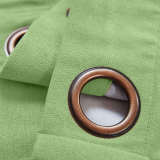 Antique Bronze Grommet Polyester Cotton Drapery With Blackout Lining Thermal Curtain Kantee