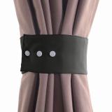 Set of 2 Curtain TieBack Holdback Each with Snap Polyester Blackout