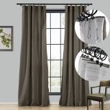 LIZ 4-in-1 Header Type Polyester Linen Curtain Drapery Custom