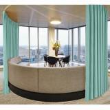 Polyester Cotton Drapery With Blackout Lining Pinch Pleat Curtain Kantee