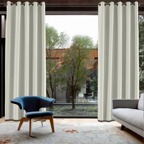CUSTOM Capri Ivory White Blackout Curtains with Liner