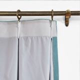 CUSTOM Kante Everglade Teal Polyester Cotton Drapery With Lining Curtains