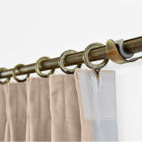 Polyester Cotton Drapery With Blackout Lining Pinch Pleat Curtain Kantee