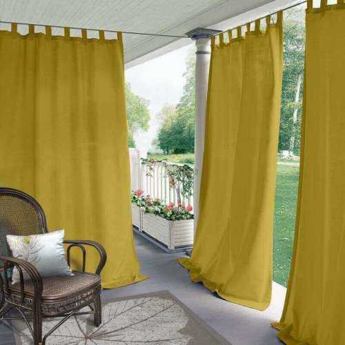 CUSTOM Edoardo Yellow Outdoor Curtain