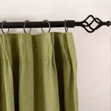 CUSTOM Olive Green Luxury Textured Faux Linen Curtain