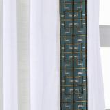 AMARA Polyester Linen Curtain Drapery With Decorative Trim Custom Sold Per Pair