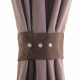 Set of 2 Curtain TieBack Holdback Each with Snap Polyester Blackout