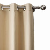 AMARA Polyester Linen Curtain Drapery With Decorative Trim Custom Sold Per Pair