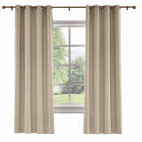 CUSTOM Liz Rosy Brown Polyester Linen Curtain Drapery with Lined