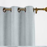CUSTOM Kante Beige White Polyester Cotton Drapery With Lining Curtains