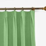 CUSTOM Kante Olive Polyester Cotton Drapery With Lining Curtains