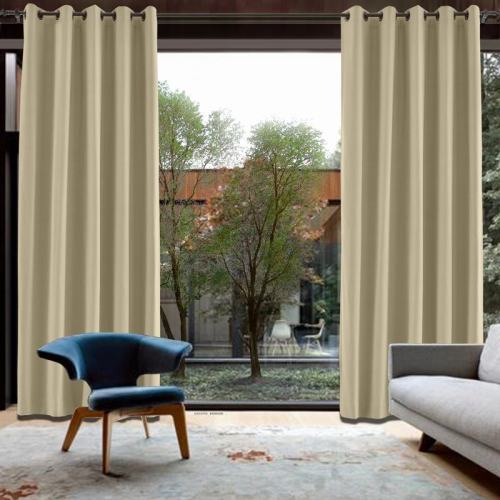 CUSTOM Capri Flax Blackout Curtains with Liner
