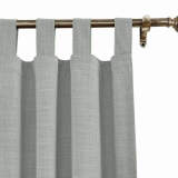 CUSTOM Liz Sand White Polyester Linen Curtain Drapery with Lined