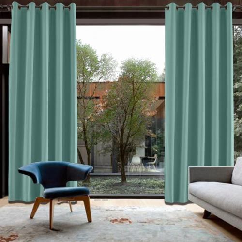 CUSTOM Capri Turquoise Blackout Curtains with Liner