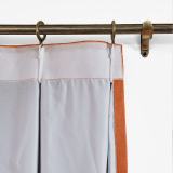 CUSTOM Kante Burnt Orange Polyester Cotton Drapery With Lining Curtains
