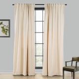 LIZ 4-in-1 Header Type Polyester Linen Curtain Drapery Custom