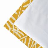 Nature Print Polyester Linen Curtain Drapery with Privacy Blackout Thermal Lining CANDICE