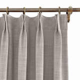 CUSTOM Liz Light Lavender Polyester Linen Curtain Drapery with Lined