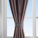 Set of 2 Curtain TieBack Holdback Each with Snap Polyester Blackout