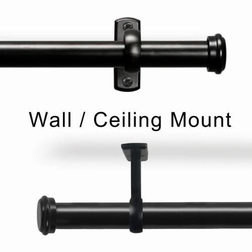 Hanging Rod Room Divider Flame Retardant Fireproof Curtain Kit for Any Space