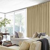 Polyester Cotton Drapery With Blackout Lining Pinch Pleat Curtain Kantee