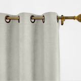 CUSTOM Kante Beige Gray Polyester Cotton Drapery With Lining Curtains