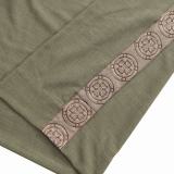 AMARA Polyester Linen Curtain Drapery With Decorative Trim Custom Sold Per Pair