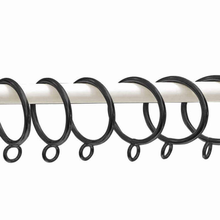 Set of 24 Metal Curtain Rings with Eyelets