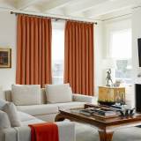 Polyester Cotton Drapery With Blackout Lining Pinch Pleat Curtain Kantee
