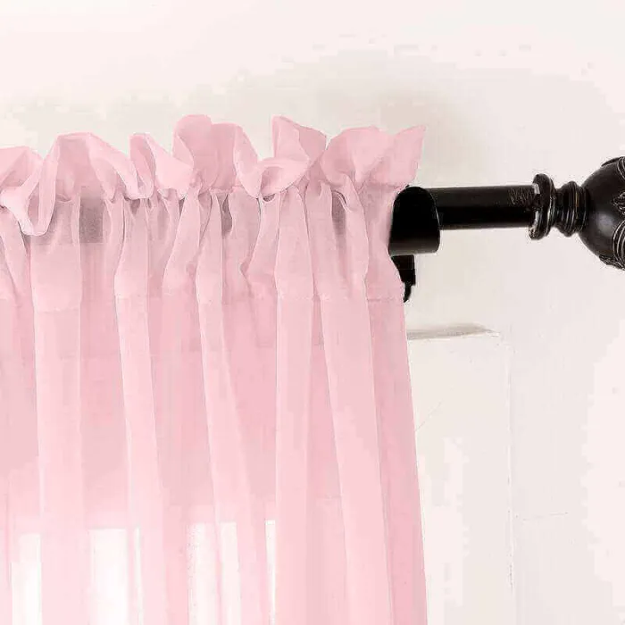 CUSTOM Scandina Pink Indoor Outdoor Sheer Curtain Voile Drapery