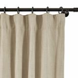 Floral Print Polyester Linen Curtain Drapery with Privacy Blackout Thermal Lining BENSON