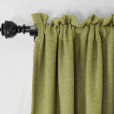 CUSTOM Olive Green Luxury Textured Faux Linen Curtain