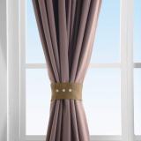 Set of 2 Curtain TieBack Holdback Each with Snap Polyester Blackout