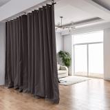 Hanging Rod Room Divider Flame Retardant Fireproof Curtain Kit for Any Space