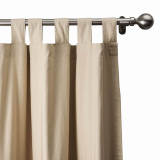 Floral Print Polyester Linen Curtain Drapery with Privacy Blackout Thermal Lining ALINA