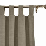 CUSTOM Liz Dim Gray Polyester Linen Curtain Drapery with Lined
