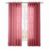 CUSTOM Scandina Burgundy Indoor Outdoor Sheer Curtain Voile Drapery