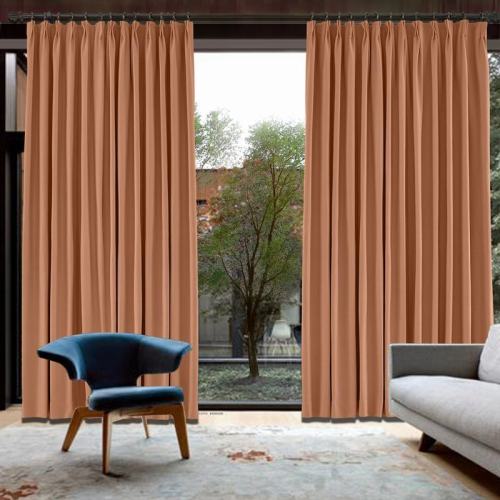 CUSTOM Capri Rust Blackout Curtains with Liner