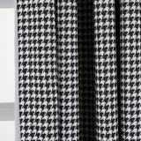 Houndstooth Curtain Black and White Jacquard Drapery Cotton Polyester Panel ELIO