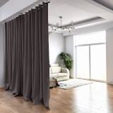 Hanging Rod Room Divider Flame Retardant Fireproof Curtain Kit for Any Space