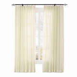 CUSTOM Scandina Beige Indoor Outdoor Sheer Curtain Voile Drapery