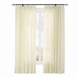 CUSTOM Scandina Beige Indoor Outdoor Sheer Curtain Voile Drapery
