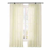 CUSTOM Scandina Beige Indoor Outdoor Sheer Curtain Voile Drapery