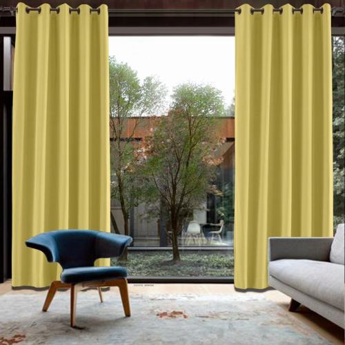 CUSTOM Capri Banana Yellow Blackout Curtains with Liner