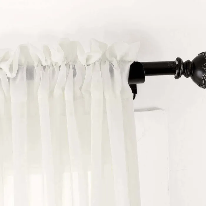CUSTOM Scandina Ivory Indoor Outdoor Sheer Curtain Voile Drapery