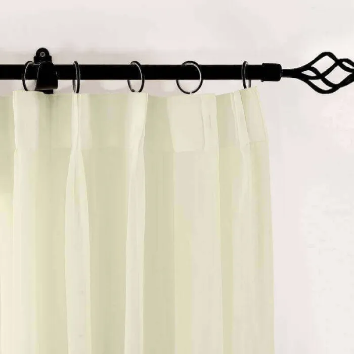 CUSTOM Scandina Beige Indoor Outdoor Sheer Curtain Voile Drapery